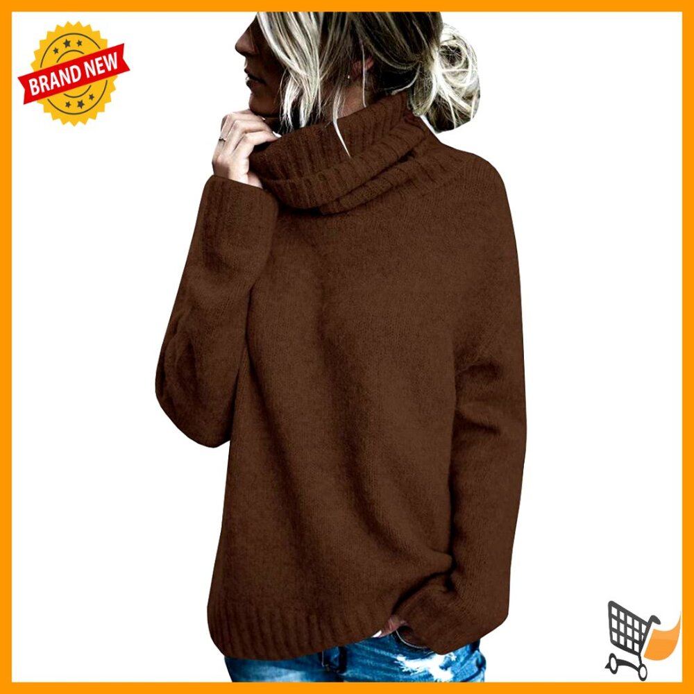 Oversized Cable Knit Turtleneck Pullover Chunky Sweater Y2k Chic Winter